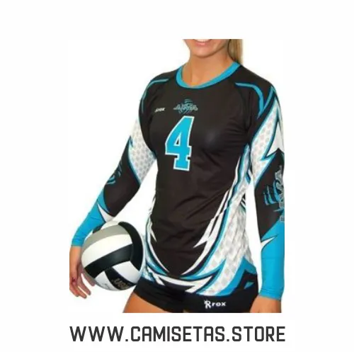 camsieta deportiva personalizada negro celeste y blanco